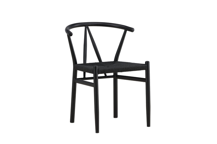 Venture Home Alfons Dining Chair - Black Steel / Black Rope