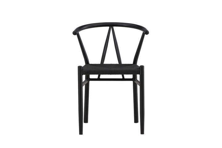 Venture Home Alfons Dining Chair - Black Steel / Black Rope