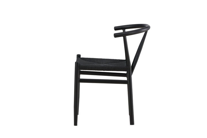 Venture Home Alfons Dining Chair - Black Steel / Black Rope