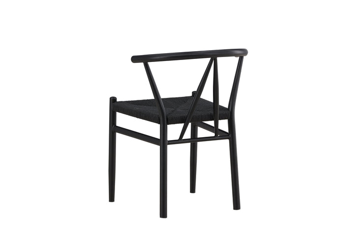 Venture Home Alfons Dining Chair - Black Steel / Black Rope