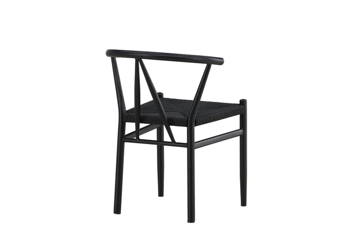 Venture Home Alfons Dining Chair - Black Steel / Black Rope