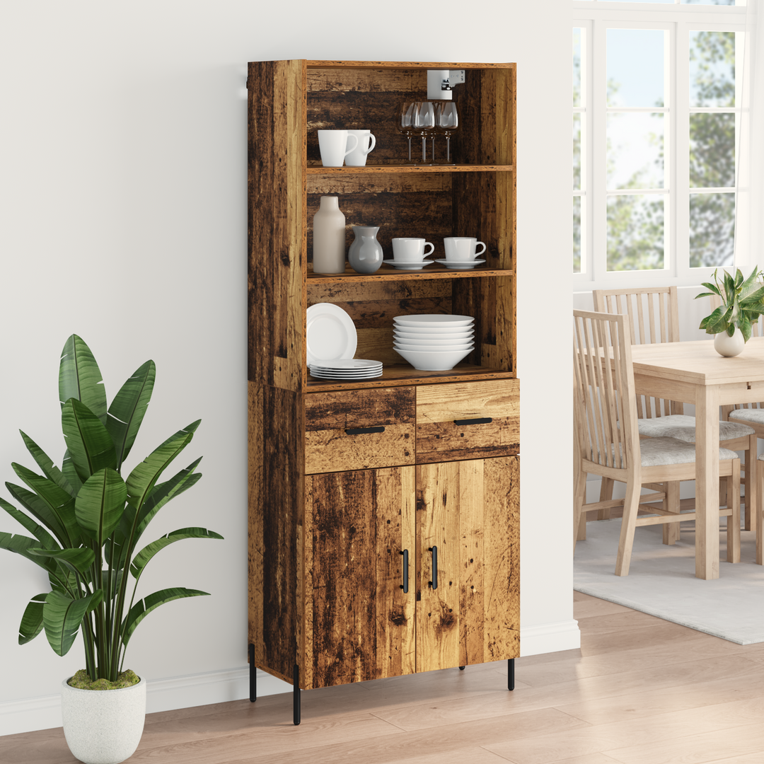 Highboard Gammelt træ 69,5 x 32,5 x 180 cm Konstrueret træ