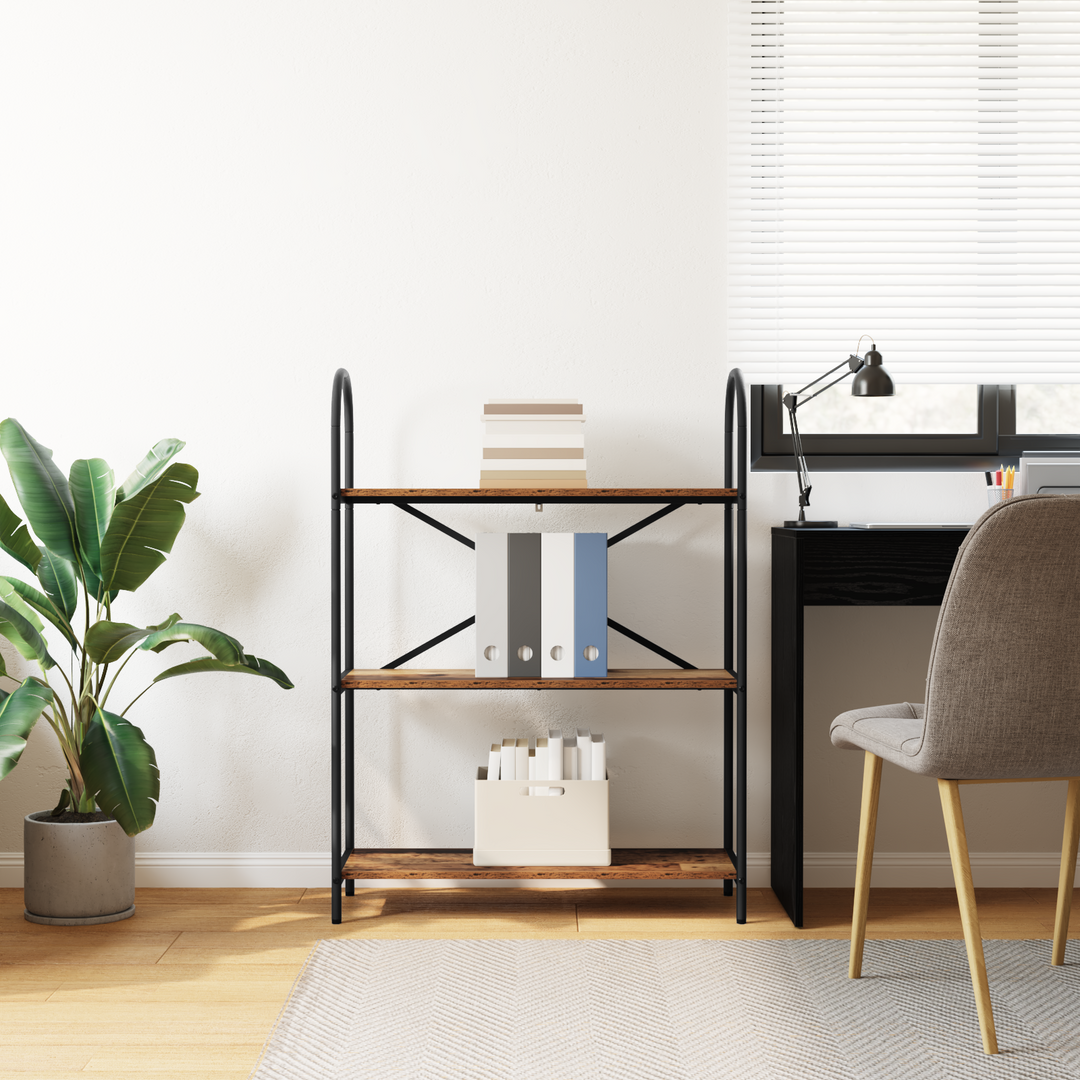 Bogreol Gammelt træ 80 x 30 x 109 cm Konstrueret træ