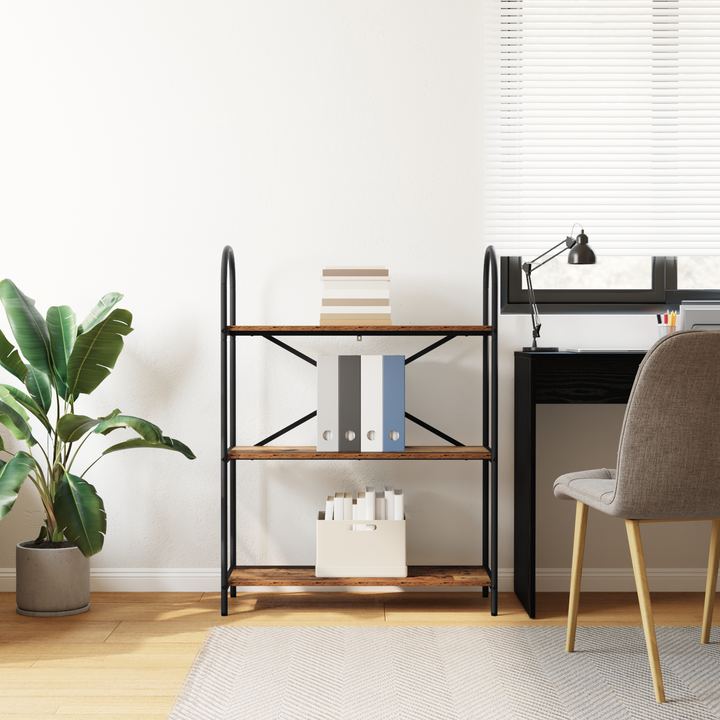Bogreol Gammelt træ 80 x 30 x 109 cm Konstrueret træ