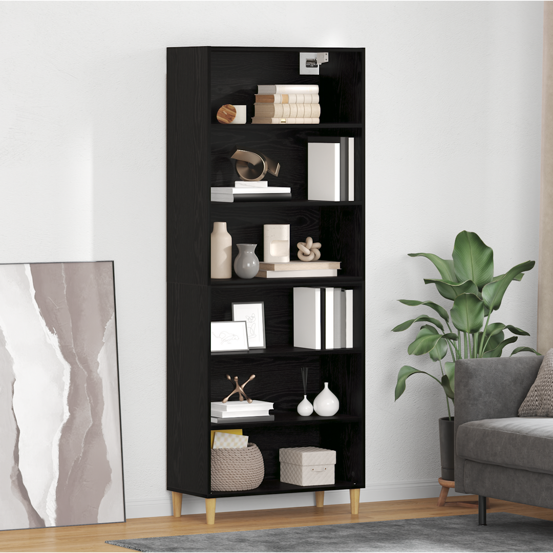 Highboard Sort eg 69,5 x 32,5 x 180 cm Konstrueret træ