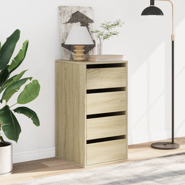 kommode til hjørne 40x41x76 cm konstrueret træ sonoma-eg