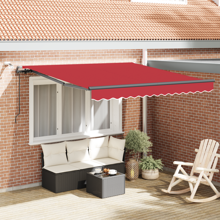Udtrækkelig markise Rød 300 x 250 cm Polyester