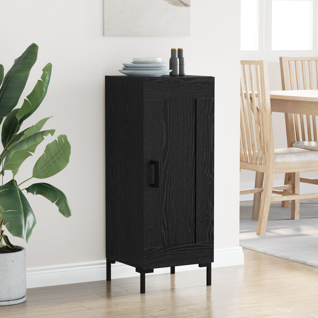 Sideboard Olden Sort eg 34,5 x 34 x 90 cm Ingeniørt træ og jern