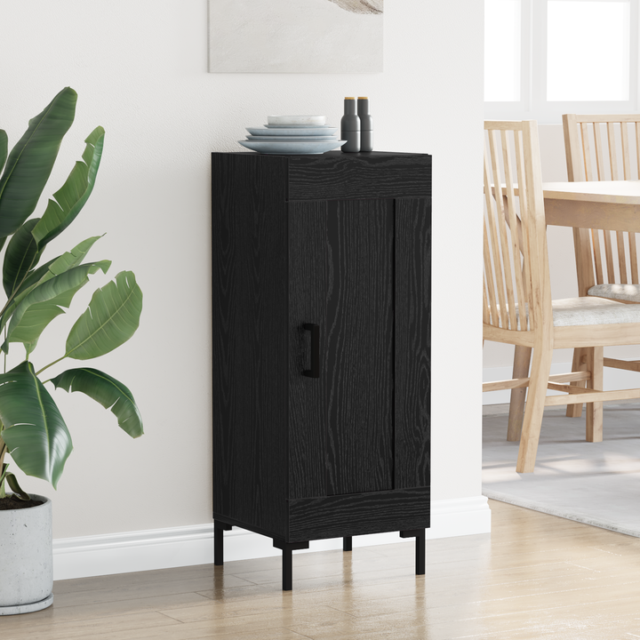 Sideboard Olden Sort eg 34,5 x 34 x 90 cm Ingeniørt træ og jern