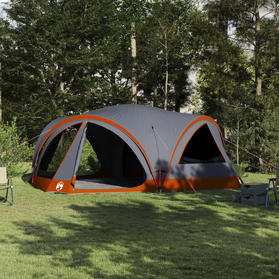 Familietelt til 10 personer Grå og orange 460 x 430 x 214 cm
