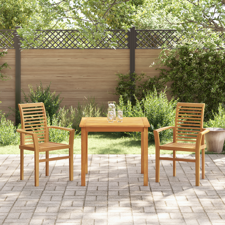 Spisestuestol 2 pcs Brun 62 x 55 x 94 cm Massiv Teaktræ