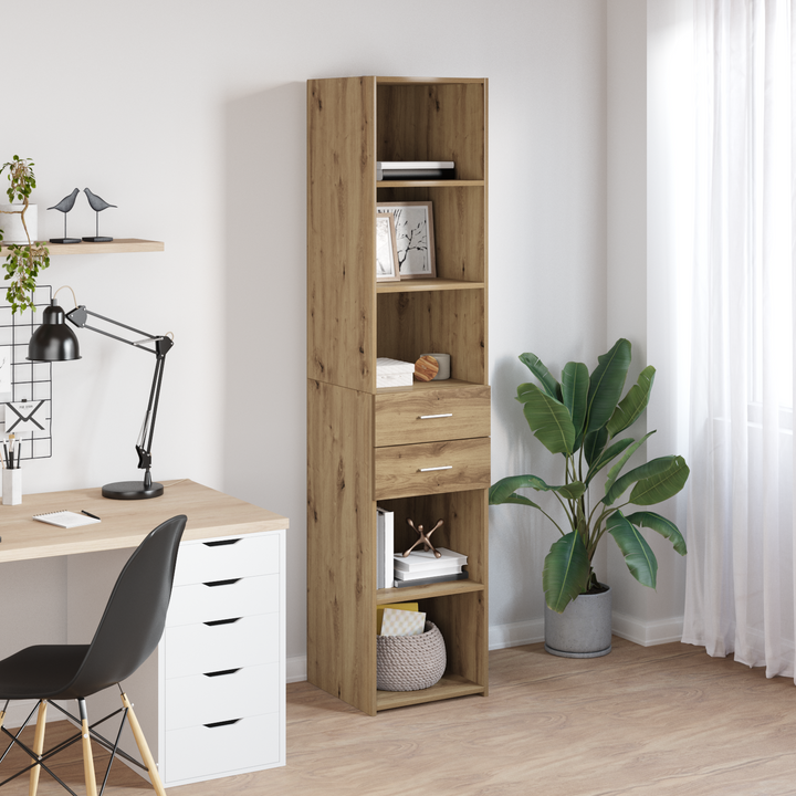 Highboard Artisan Egetræ 40 x 42,5 x 185 cm Konstrueret træ