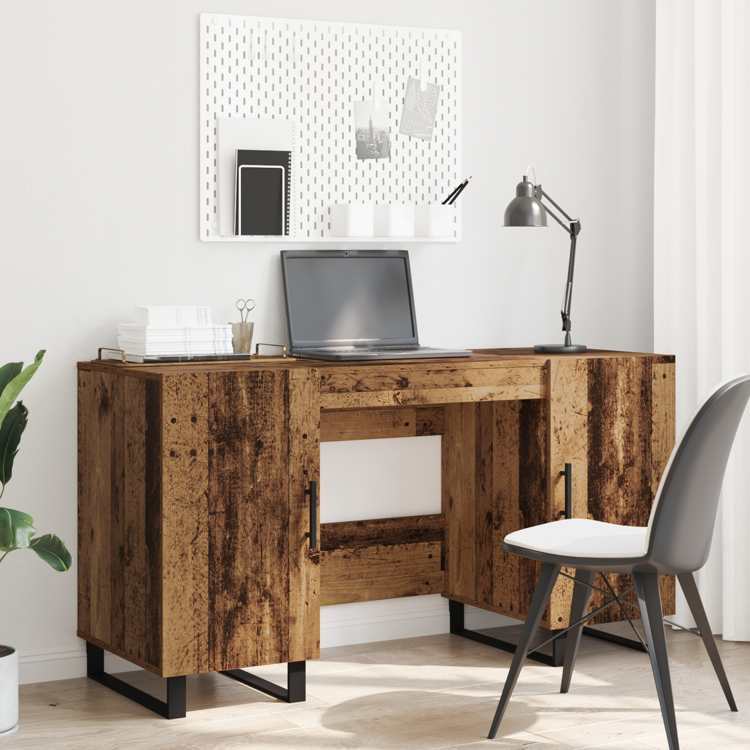 Bord med hylde Gammelt træ 140 x 50 x 75 cm Konstrueret træ