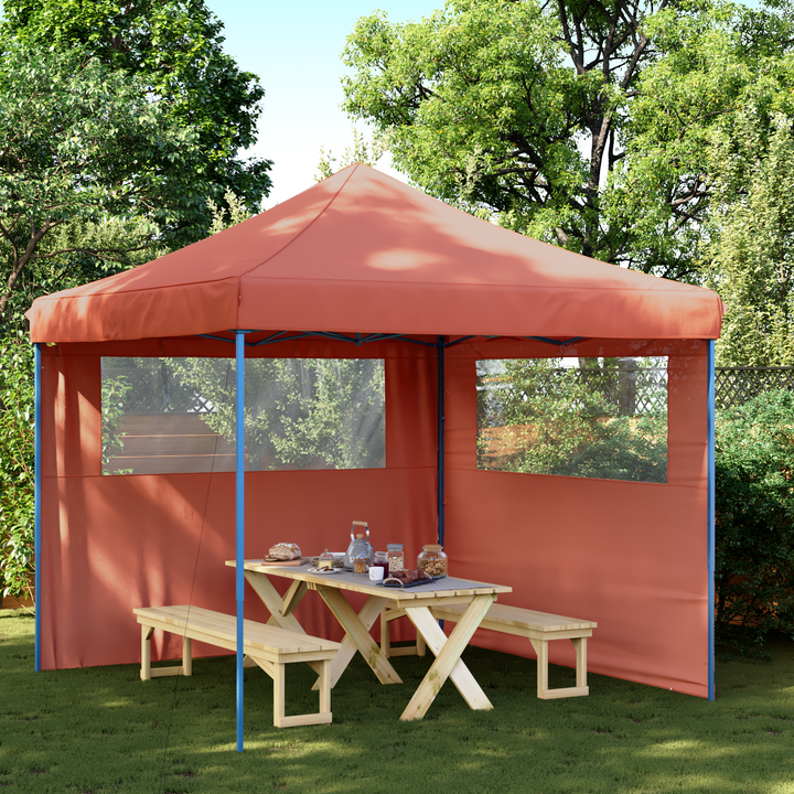 Party Tent Terrakotta 292 x 292 x 315 cm Oxford stof