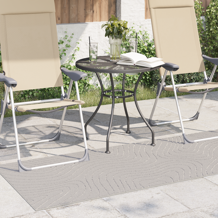 Områdetæpper Rektangulær PALMERAS Creme 150 x 80 cm Polyester