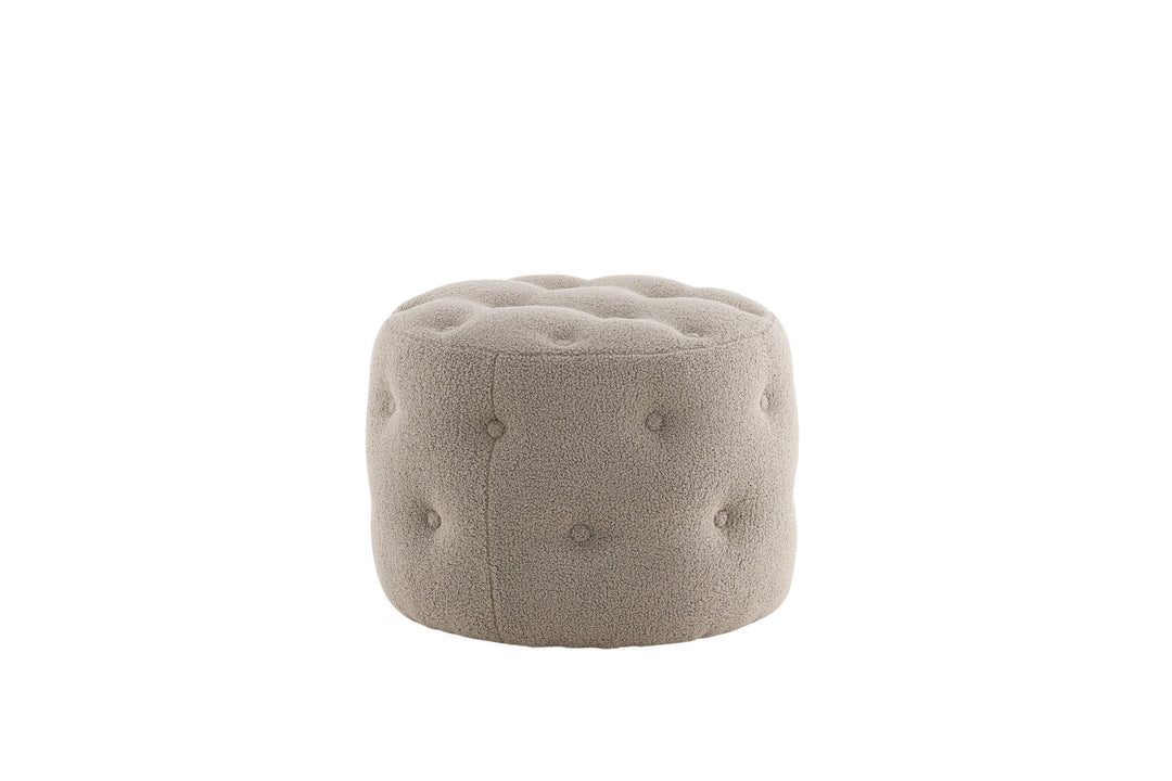 Venture Home Benjamin Pouf - / Greige Teddy