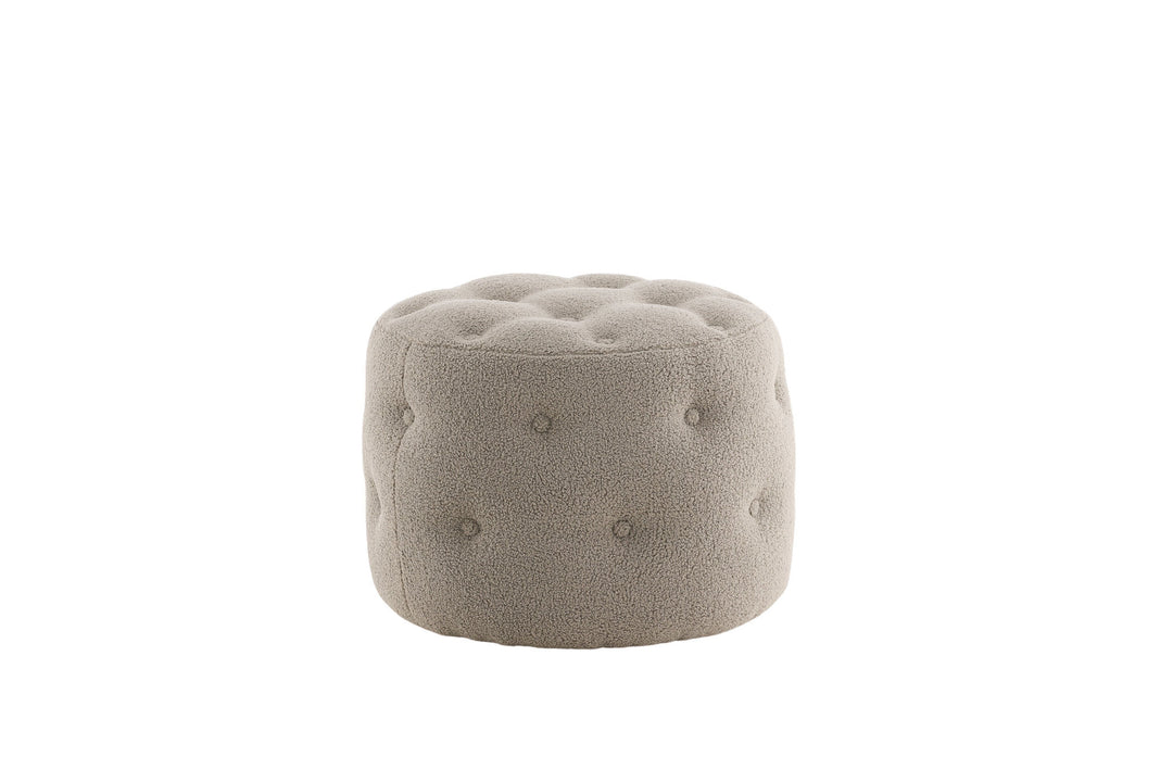 Venture Home Benjamin Pouf - / Greige Teddy