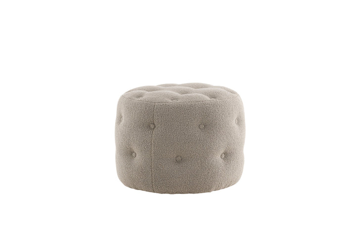 Venture Home Benjamin Pouf - / Greige Teddy
