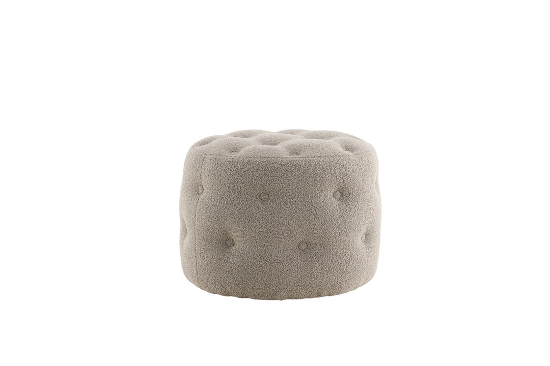 Venture Home Benjamin Pouf - / Greige Teddy