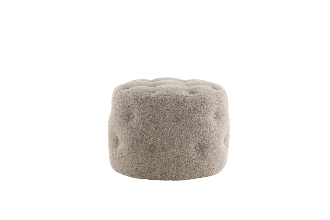 Venture Home Benjamin Pouf - / Greige Teddy
