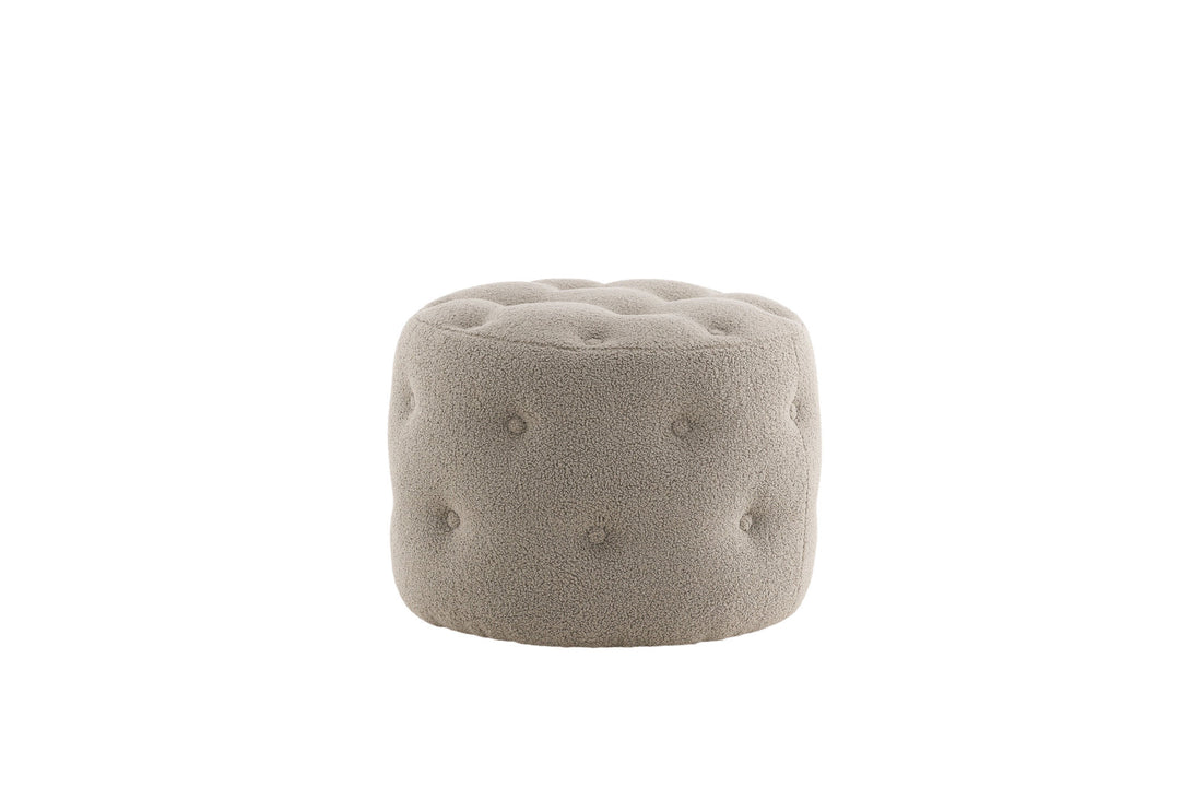 Venture Home Benjamin Pouf - / Greige Teddy