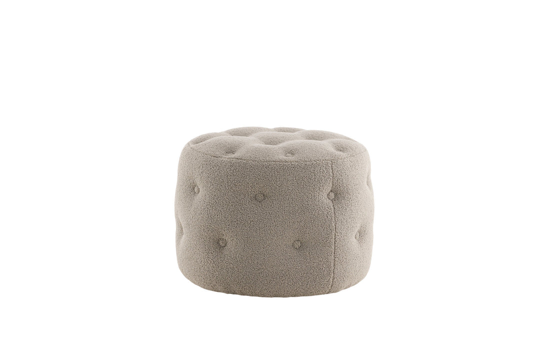 Venture Home Benjamin Pouf - / Greige Teddy