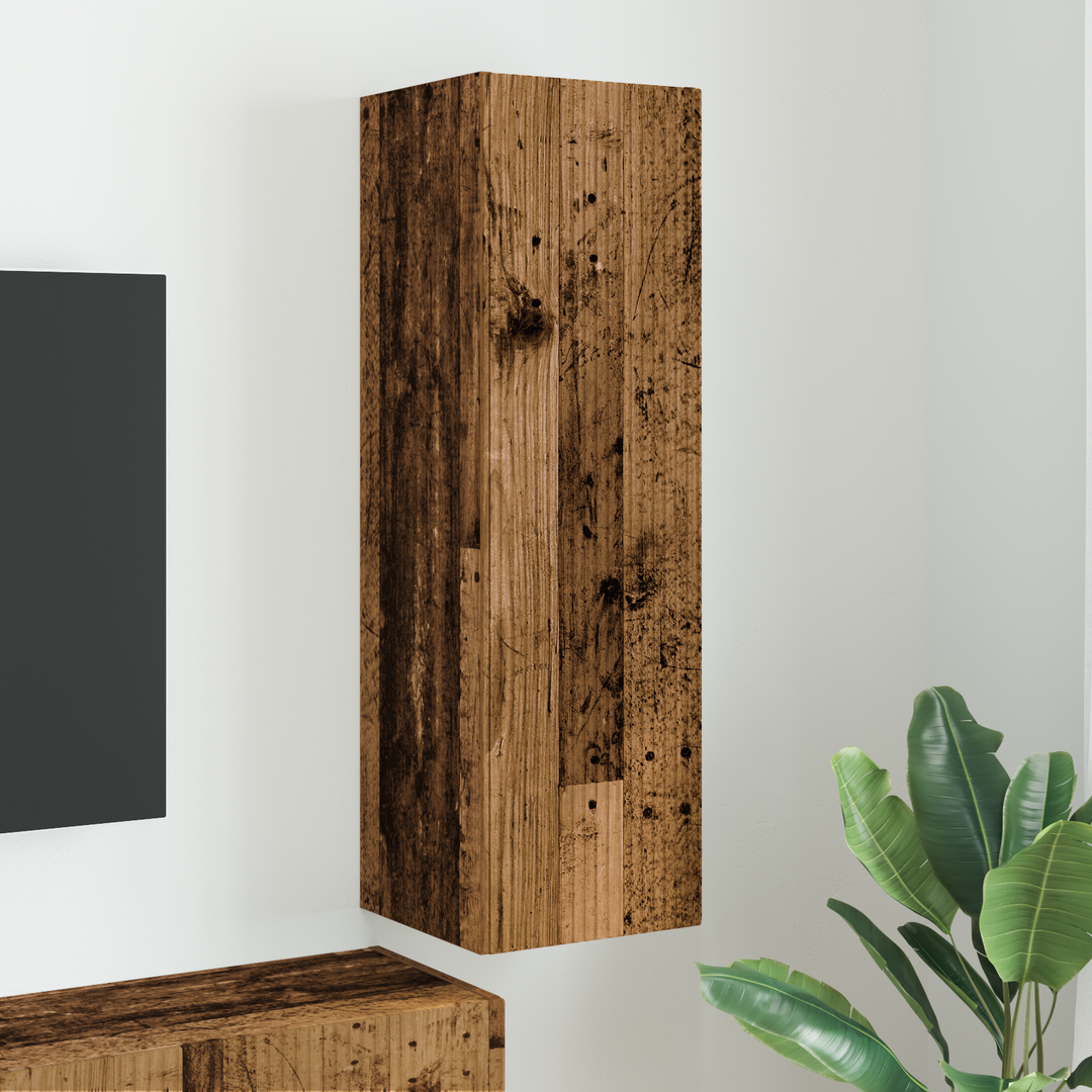 TV vægskab Gammelt træ 30 x 31 x 100 cm Konstrueret træ