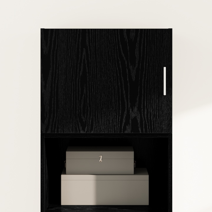 Vægskab Vægmonteret Sort eg 50 x 42,5 x 40 cm Konstrueret træ