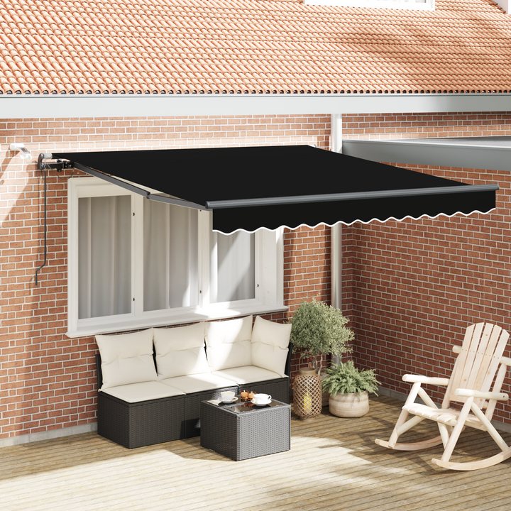 Udtrækkelig markise Sort 300 x 250 cm Polyester