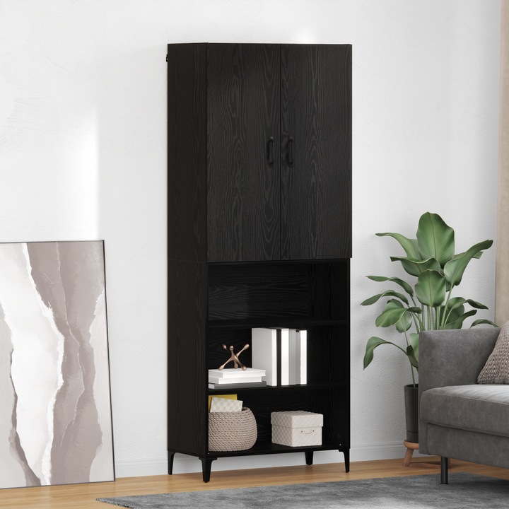 Highboard Sort eg 69,5 x 34 x 180 cm Konstrueret træ