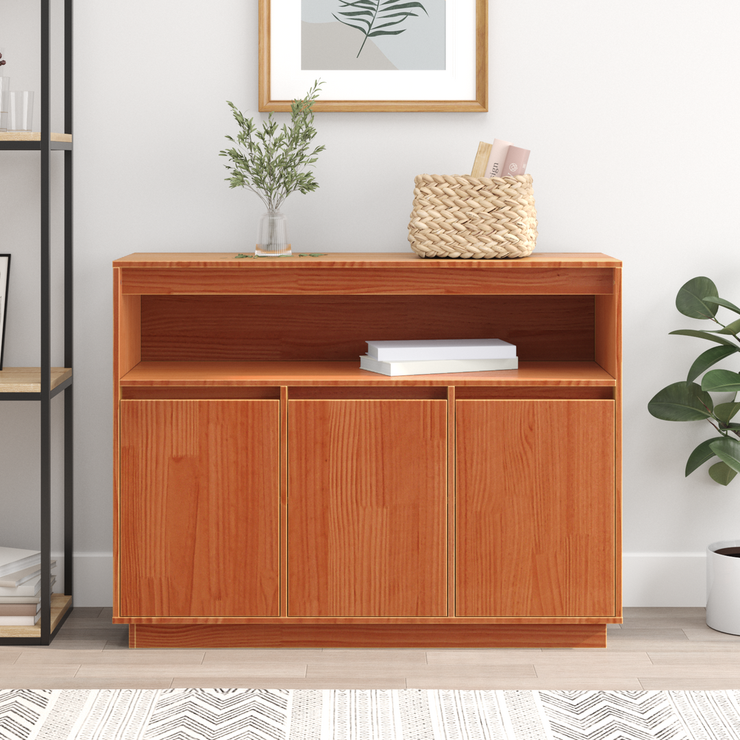 Sideboard Voks brun 104,5 x 34 x 80 cm Massiv fyrretræ