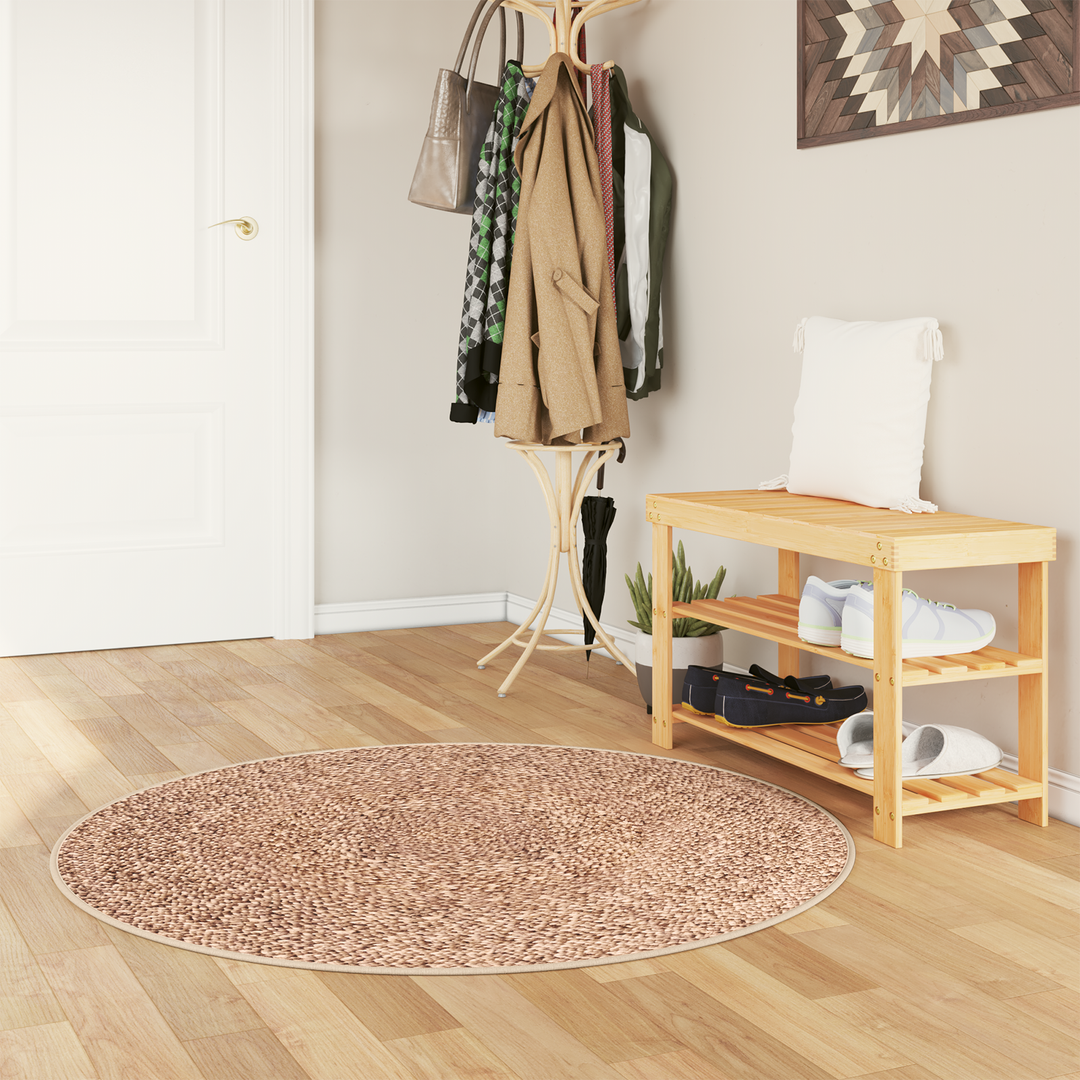 Tæppe Runner MARSA Gul 120 x 120 cm Polyester og PVC