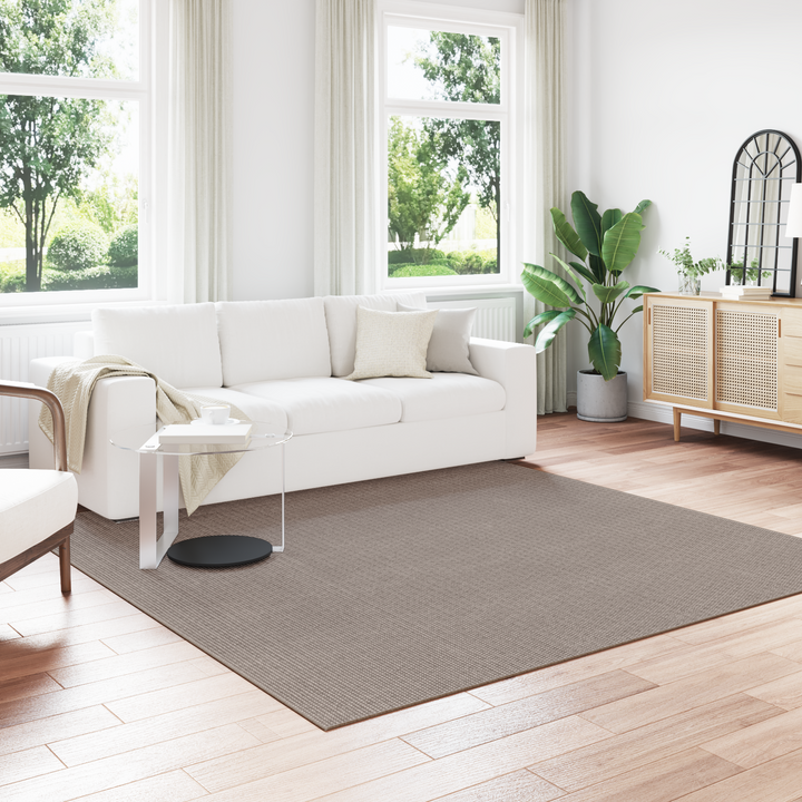 Områdetæpper Firkantet LUGO Gråbrun 240 x 240 cm Polyester