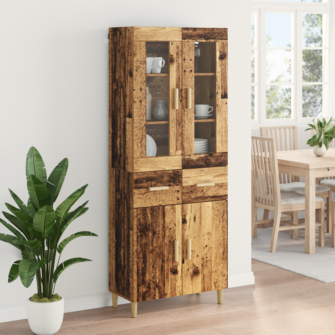 Highboard Gammelt træ 69,5 x 34 x 180 cm Konstrueret træ