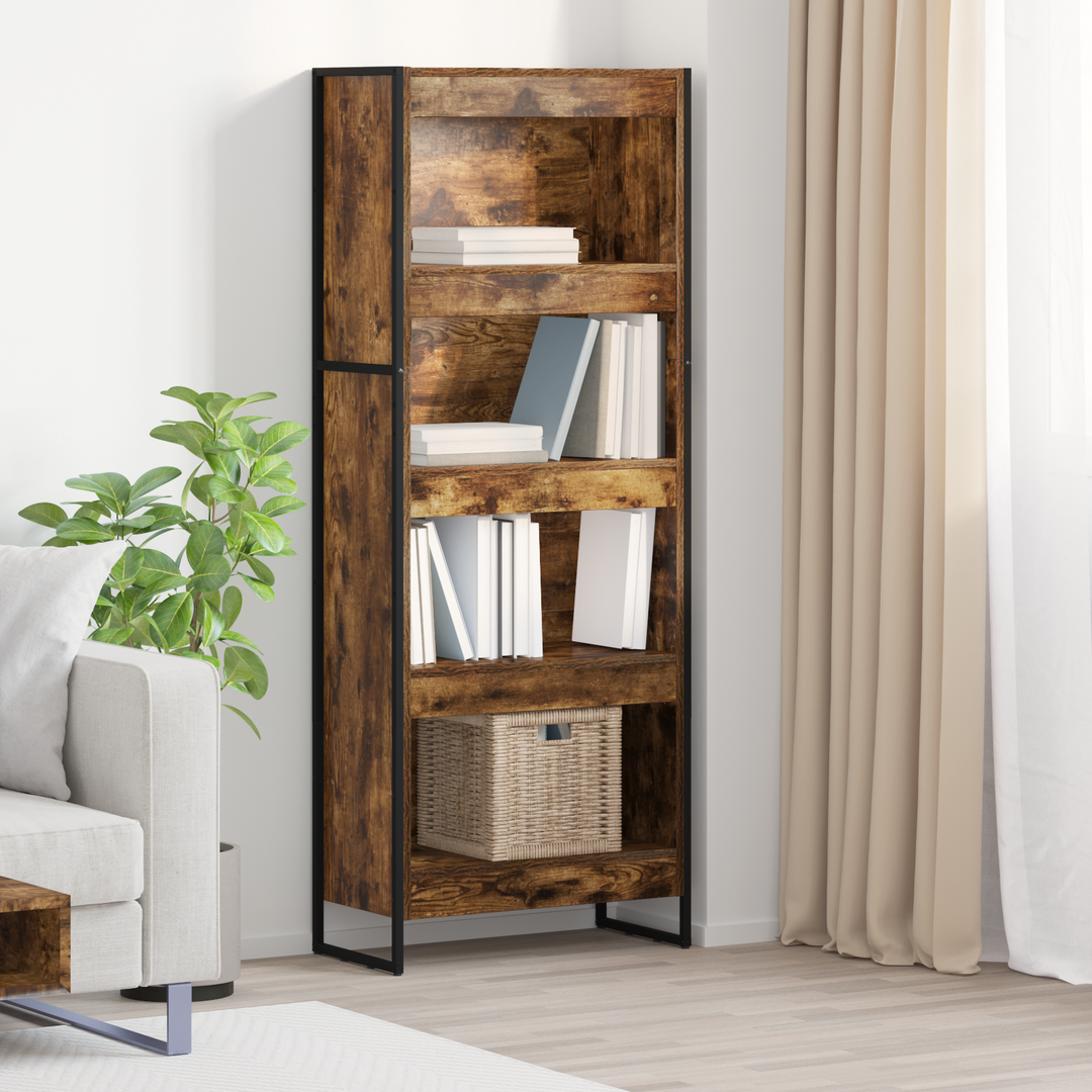 Bogskab Røget Eg 60 x 30 x 155 cm Konstrueret træ
