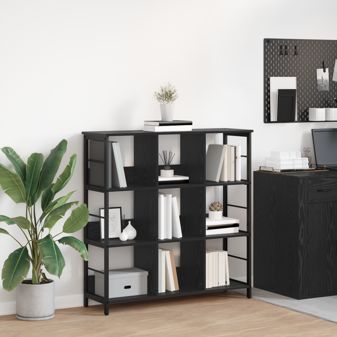 Bogreol Sort eg 102 x 32 x 104,5 cm Konstrueret træ