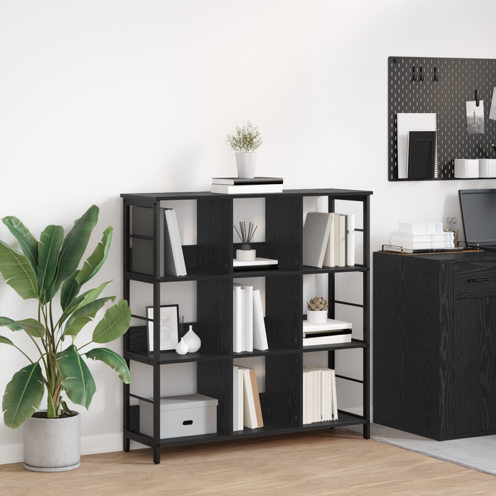 Bogreol Sort eg 102 x 32 x 104,5 cm Konstrueret træ