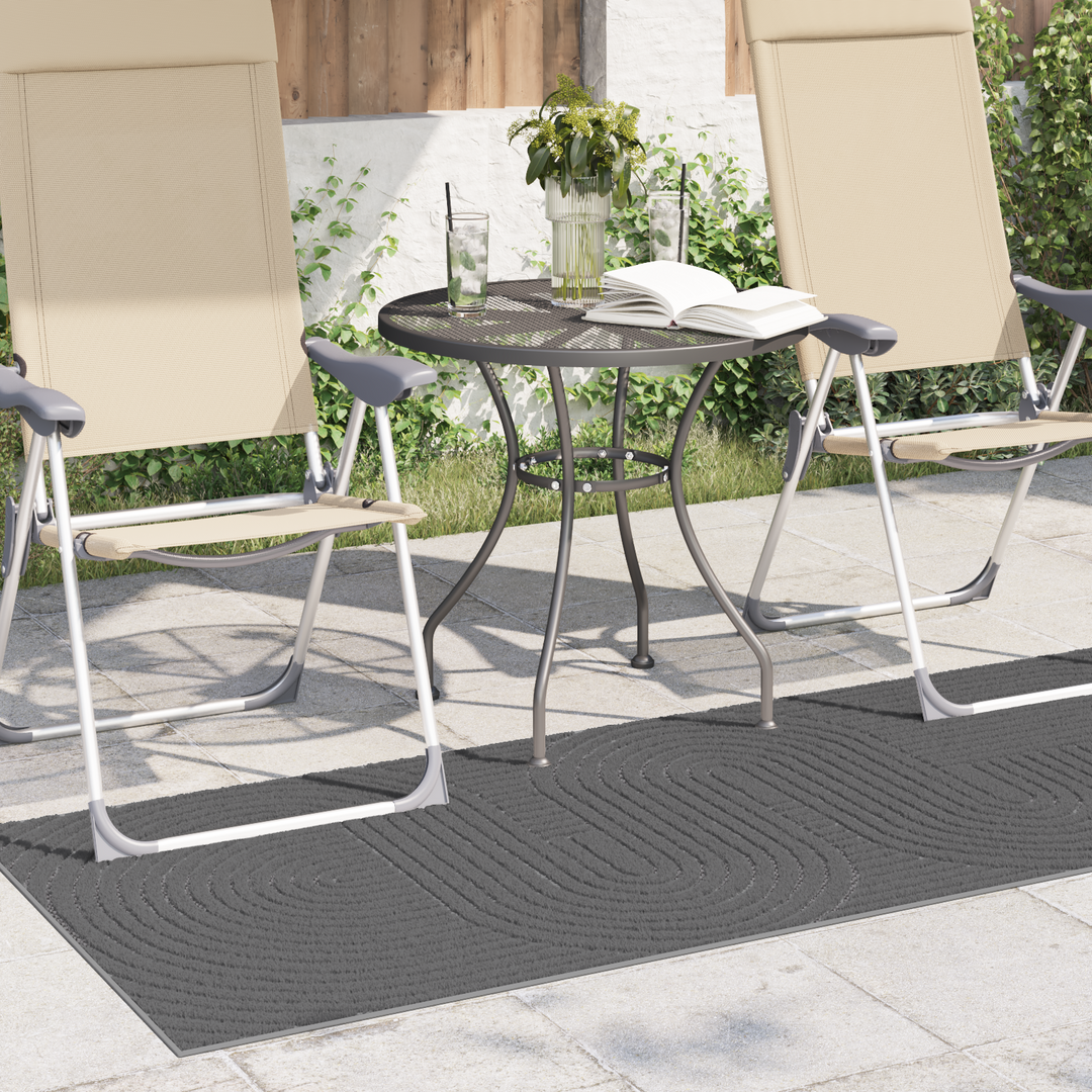 Områdetæpper Rektangulær PALMERAS Antracit 150 x 80 cm