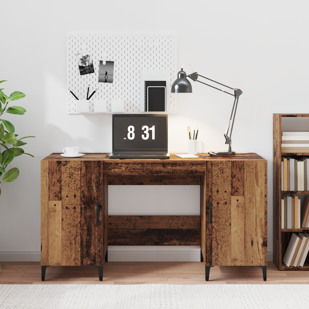 Bord med dør Gammelt træ 140 x 50 x 75 cm Konstrueret træ