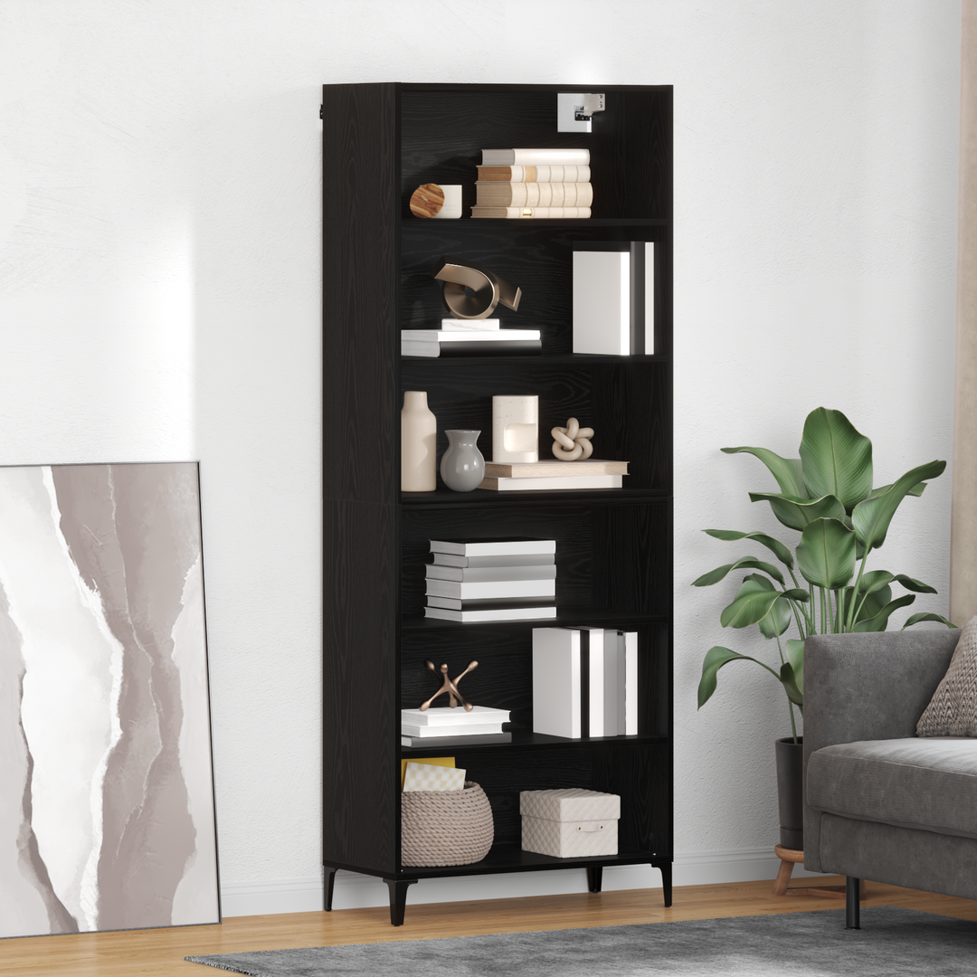 Highboard Sort eg 69,5 x 34 x 180 cm Konstrueret træ