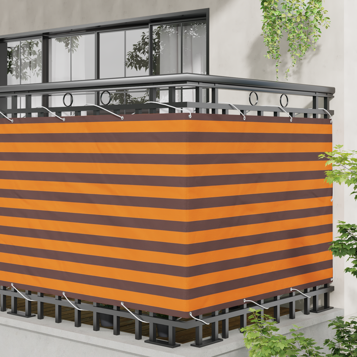 Altan Skærm Orange og Brun 110 x 800 cm Oxford stof