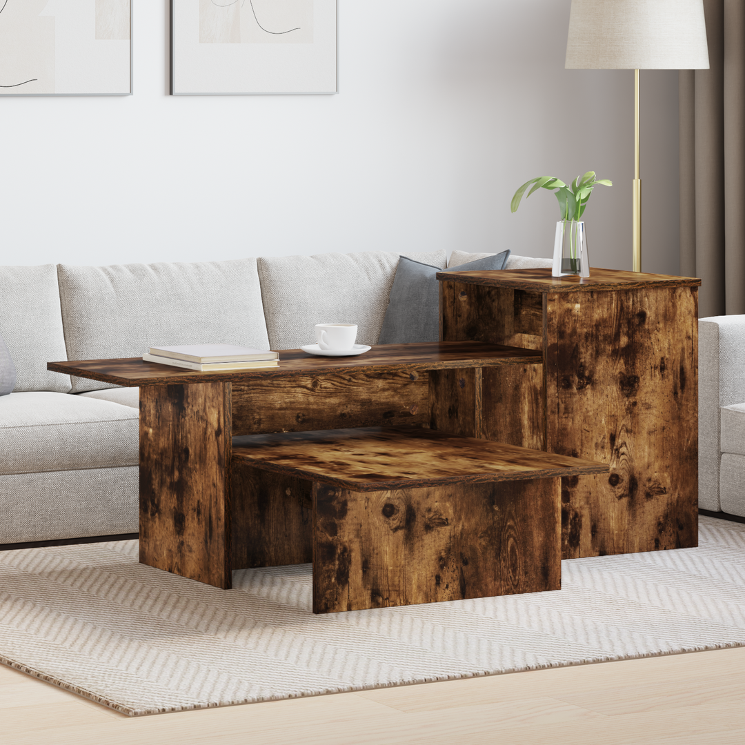 Konsolbord Røget eg 91,5 x 35 x 38,5 cm Konstrueret træ