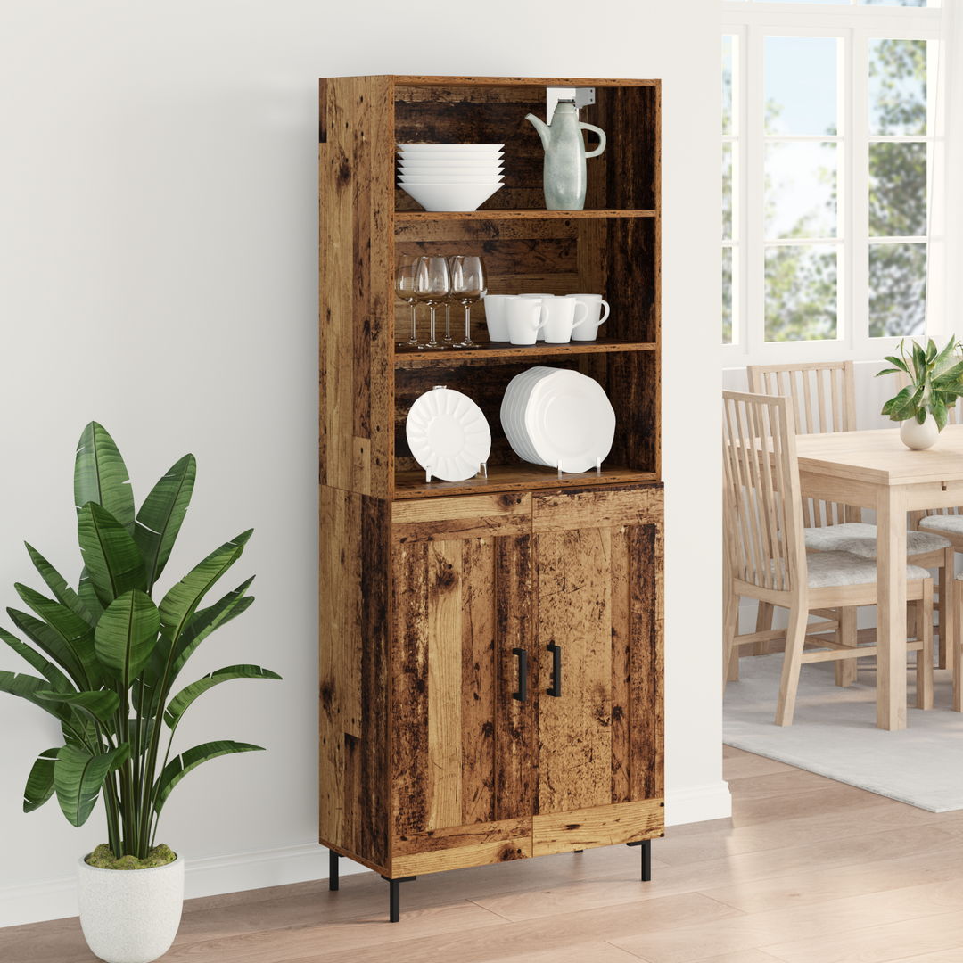 Highboard Gammelt træ 69,5 x 34 x 180 cm Konstrueret træ