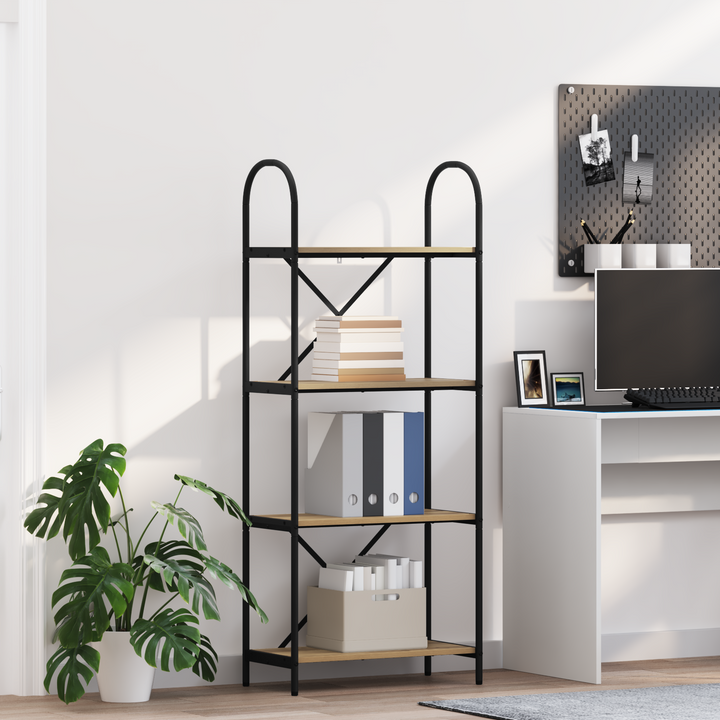 Bogreol Artisan Egetræ 60 x 30 x 146 cm Konstrueret træ
