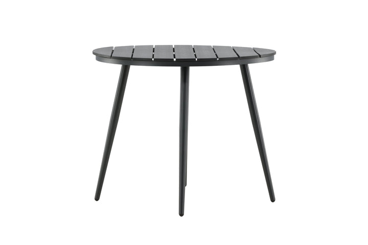 Venture Home Break - Dining Table Round- Black / Black - Alu / Aintwood - 90ø