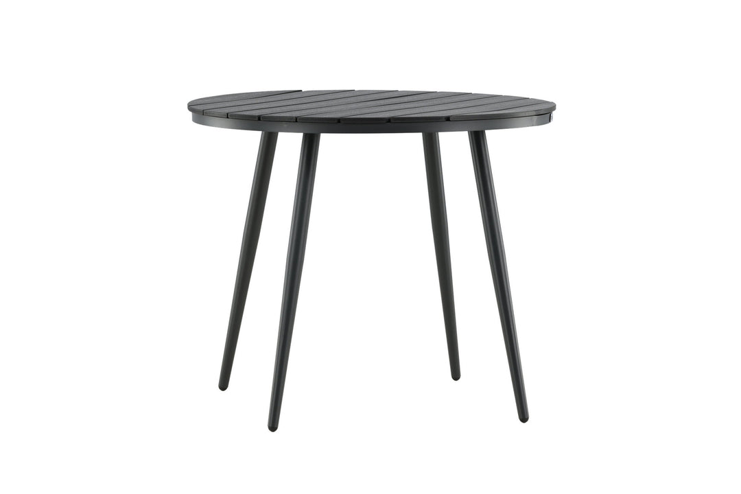 Venture Home Break - Dining Table Round- Black / Black - Alu / Aintwood - 90ø