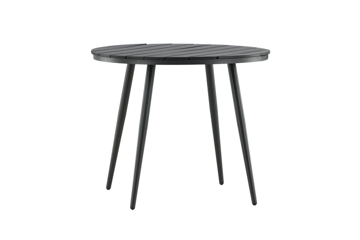 Venture Home Break - Dining Table Round- Black / Black - Alu / Aintwood - 90ø