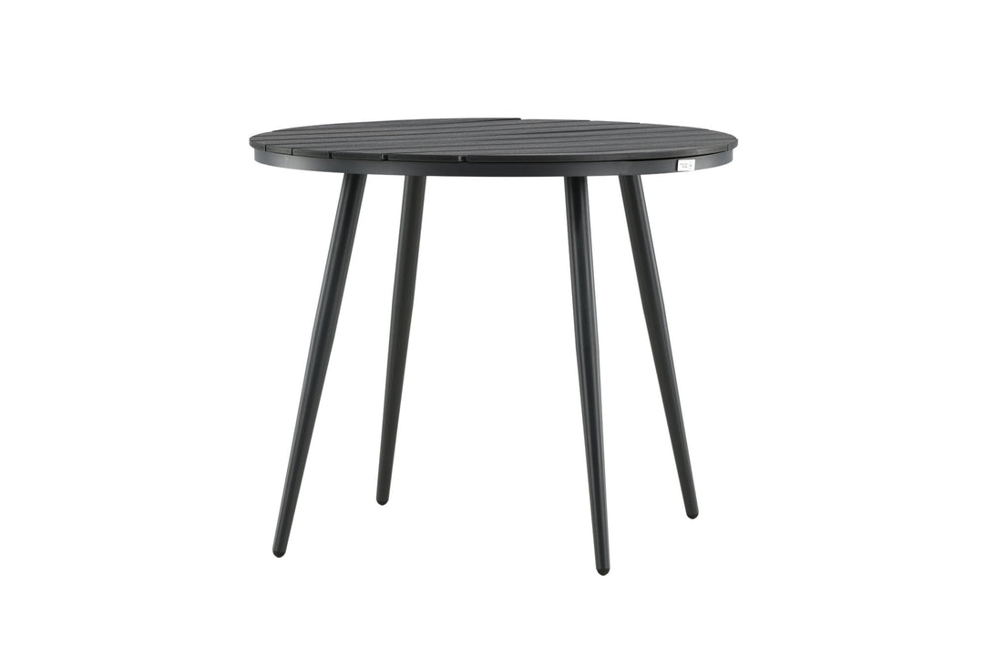 Venture Home Break - Dining Table Round- Black / Black - Alu / Aintwood - 90ø