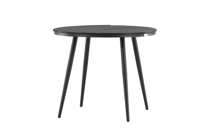 Venture Home Break - Dining Table Round- Black / Black - Alu / Aintwood - 90ø