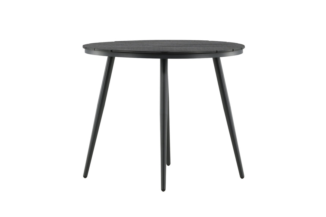Venture Home Break - Dining Table Round- Black / Black - Alu / Aintwood - 90ø